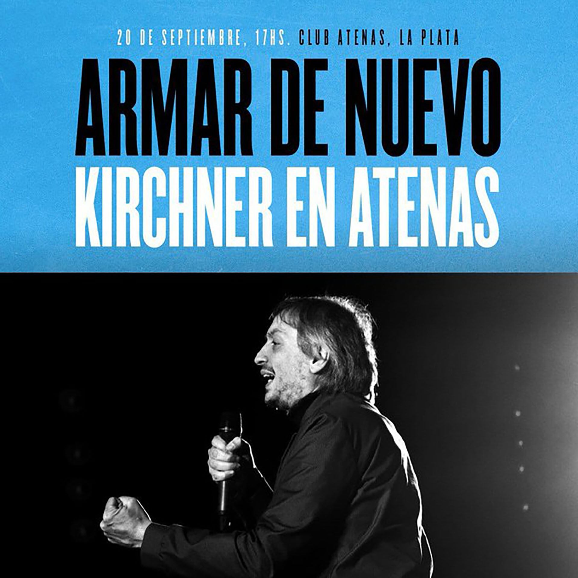 Flyer acto Máximo Kirchner