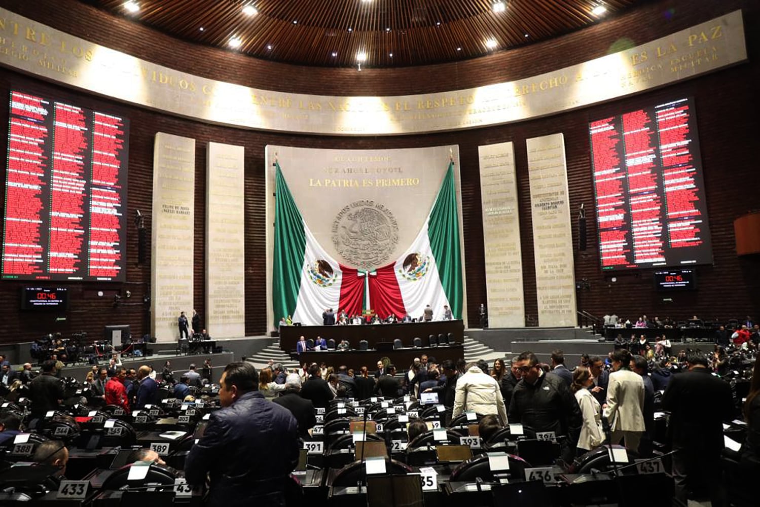 Imagen de archivo de una vista general del recinto de la Cámara de Diputados, en Ciudad de México (México). EFE/ Madla Hartz
