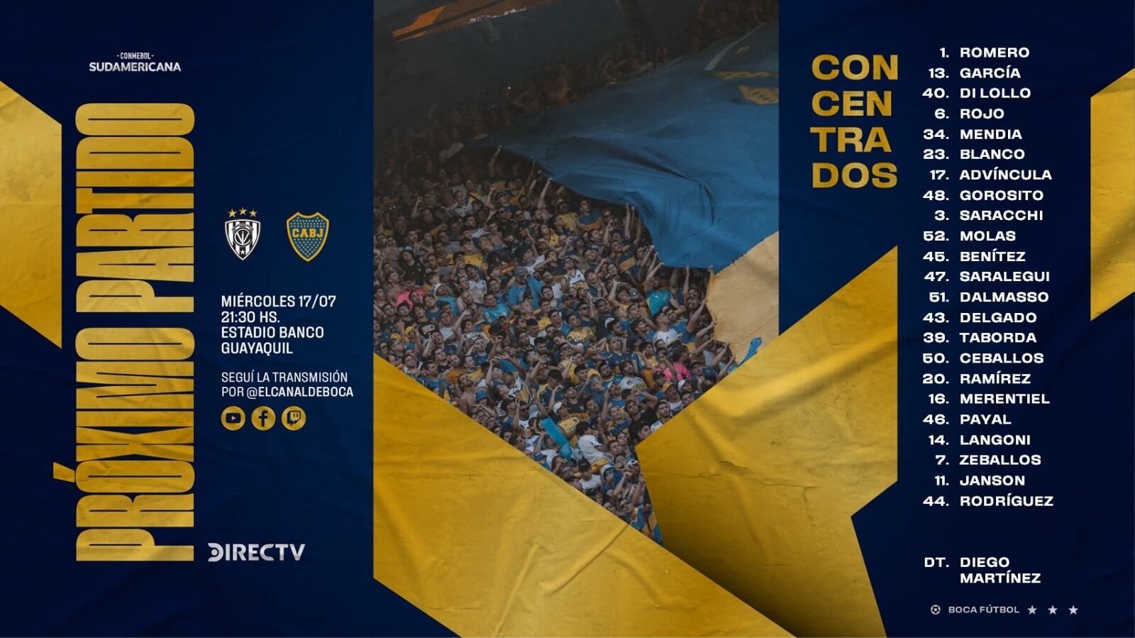 Luis Advíncula incluido en la lista de convocados para el duelo de Boca Juniors ante Independiente del Valle por la Copa Sudamericana 2024.