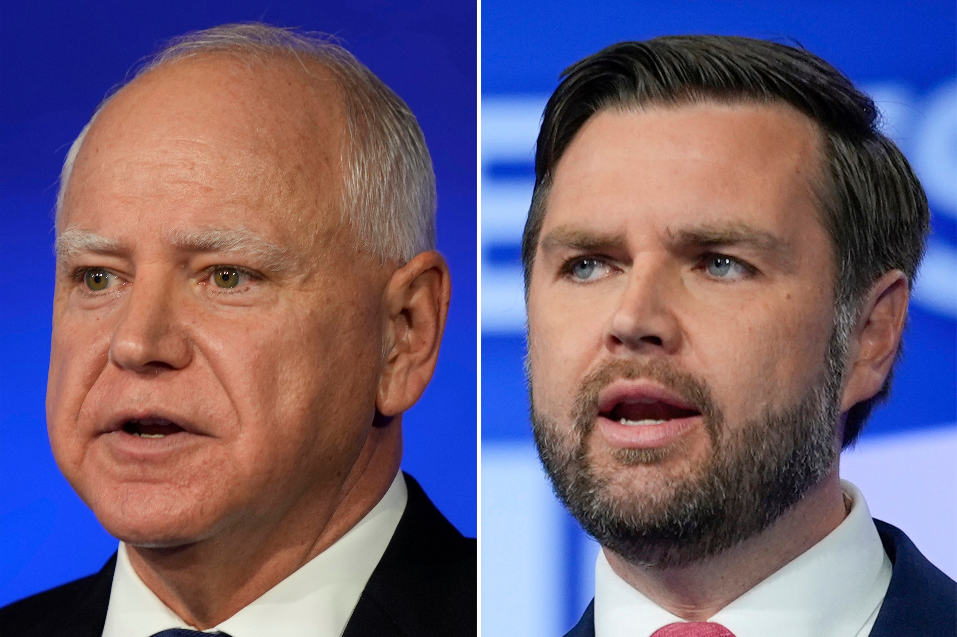 Tim Walz y J.D. Vance protagonizaron el debate de candidatos a vicepresidente (AP/ARCHIVO)