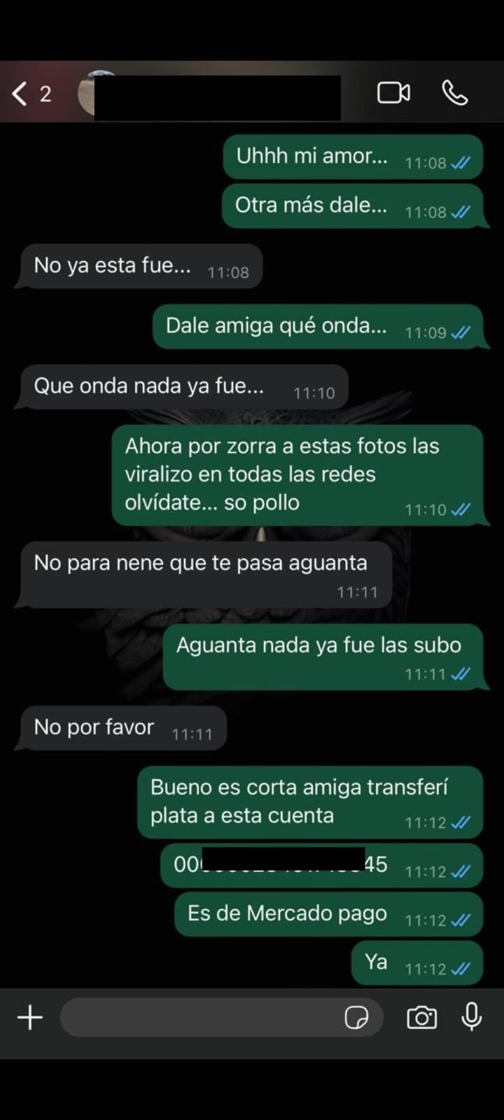 Los chats de la extorsión