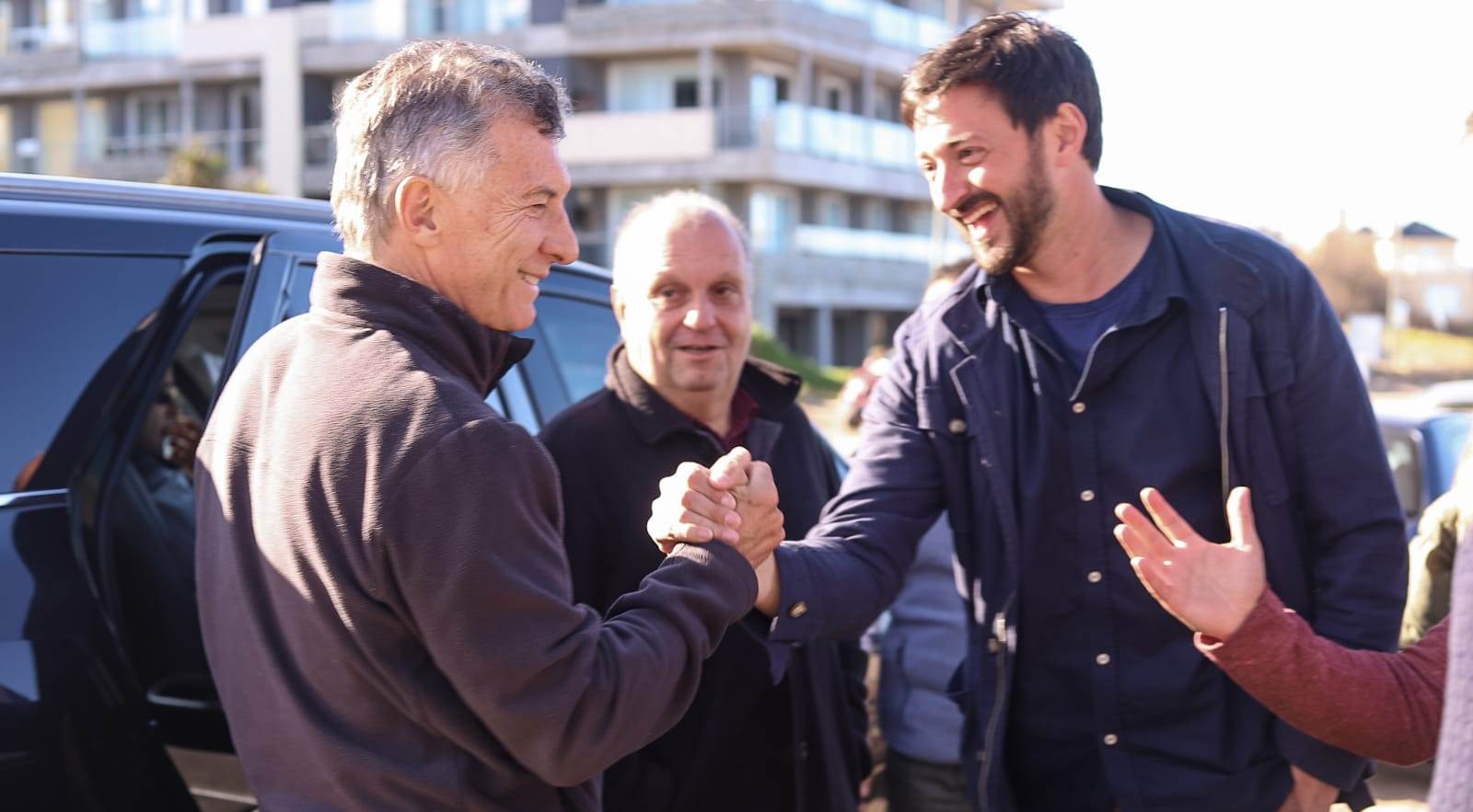 Mauricio Macri estuvo en Pinamar con el intendente Martín Yeza y Hernán Lombardi.