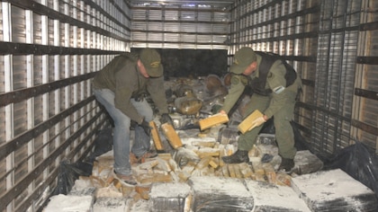 Gendarmería incautó más de 7.900 kilos de marihuana dentro de un camión frigorífico en Misiones