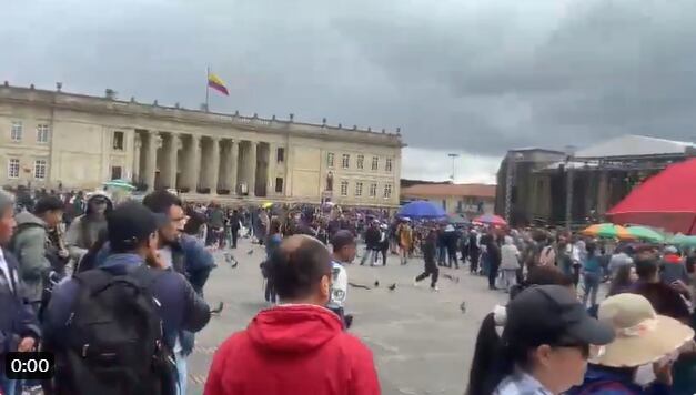 Manifestaciones Bogotá - crédito @BogotaTransito / X