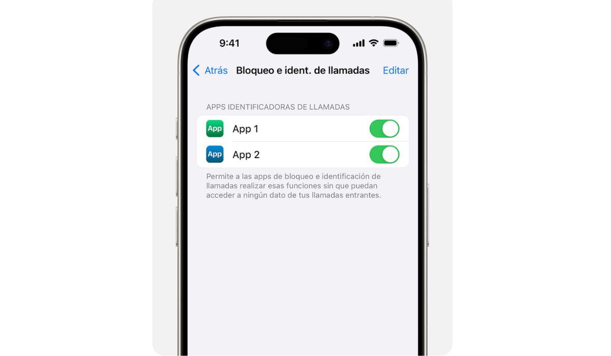 Es necesario que el usuario descargue una aplicación de tercero para integrar a la aplicación de teléfono de iPhone. (Apple)