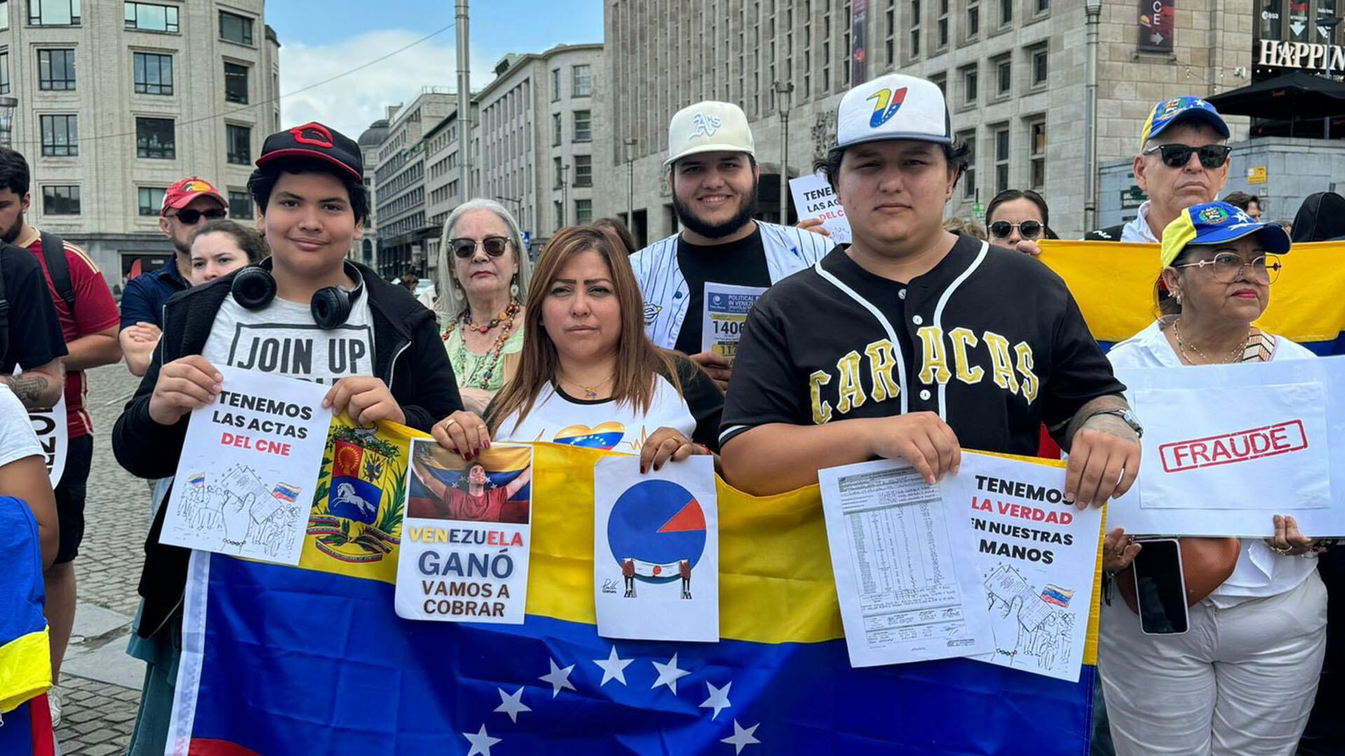 Protesta de venezolanos en Bélgica