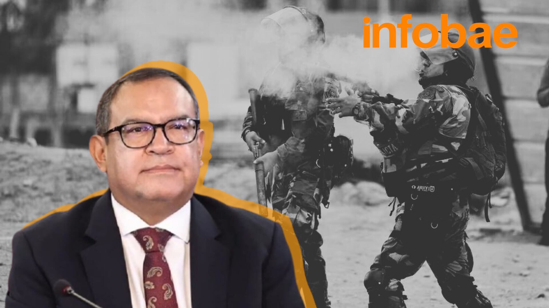 Otárola justificó que los militares respondieran con balas alegando que "habían salido desprolijos". Composición Infobae.