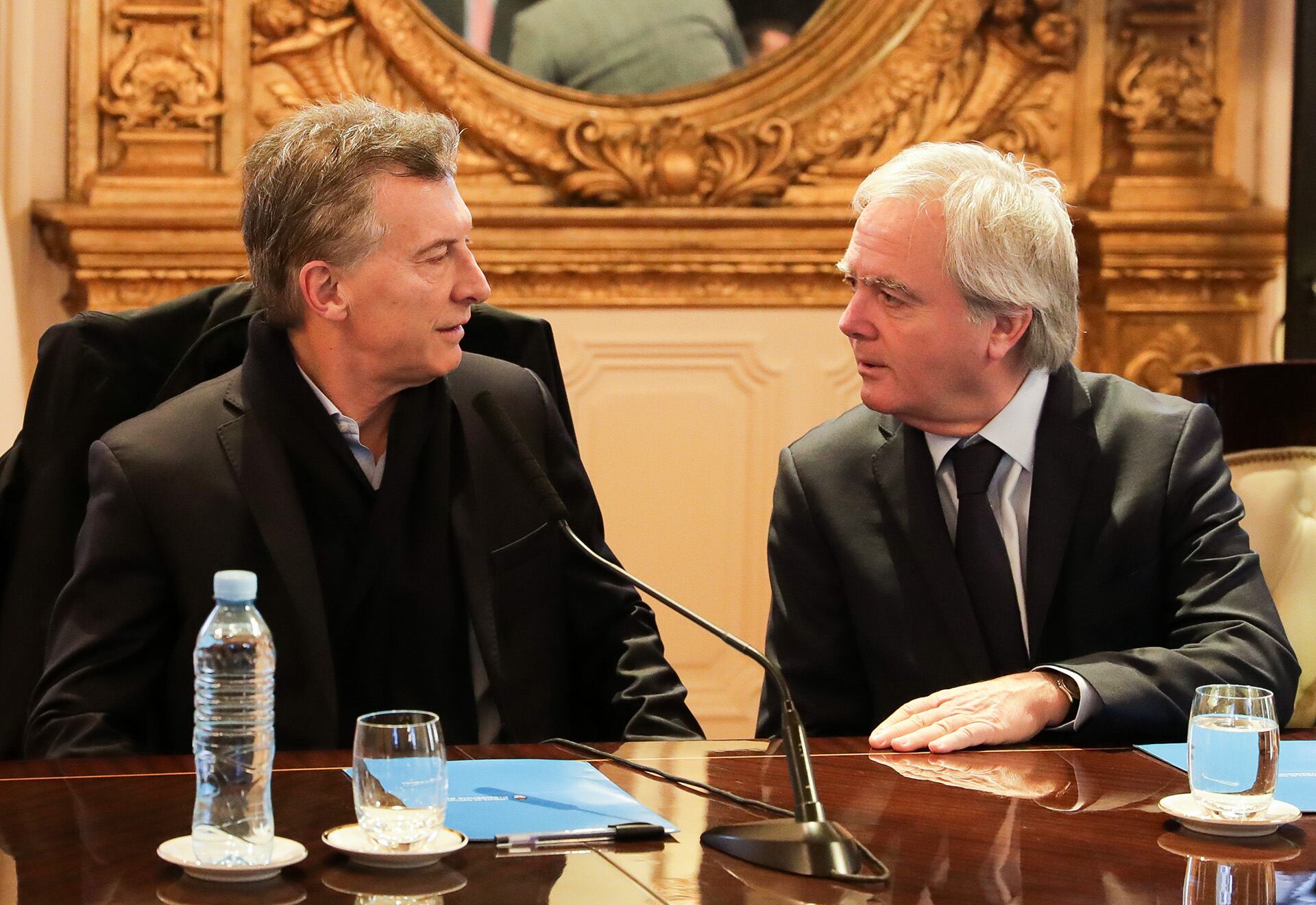 Mauricio Macri junto a Federico Pinedo, quien ocupó el cargo de  presidente provisional del Senado durante el gobierno de Cambiemos