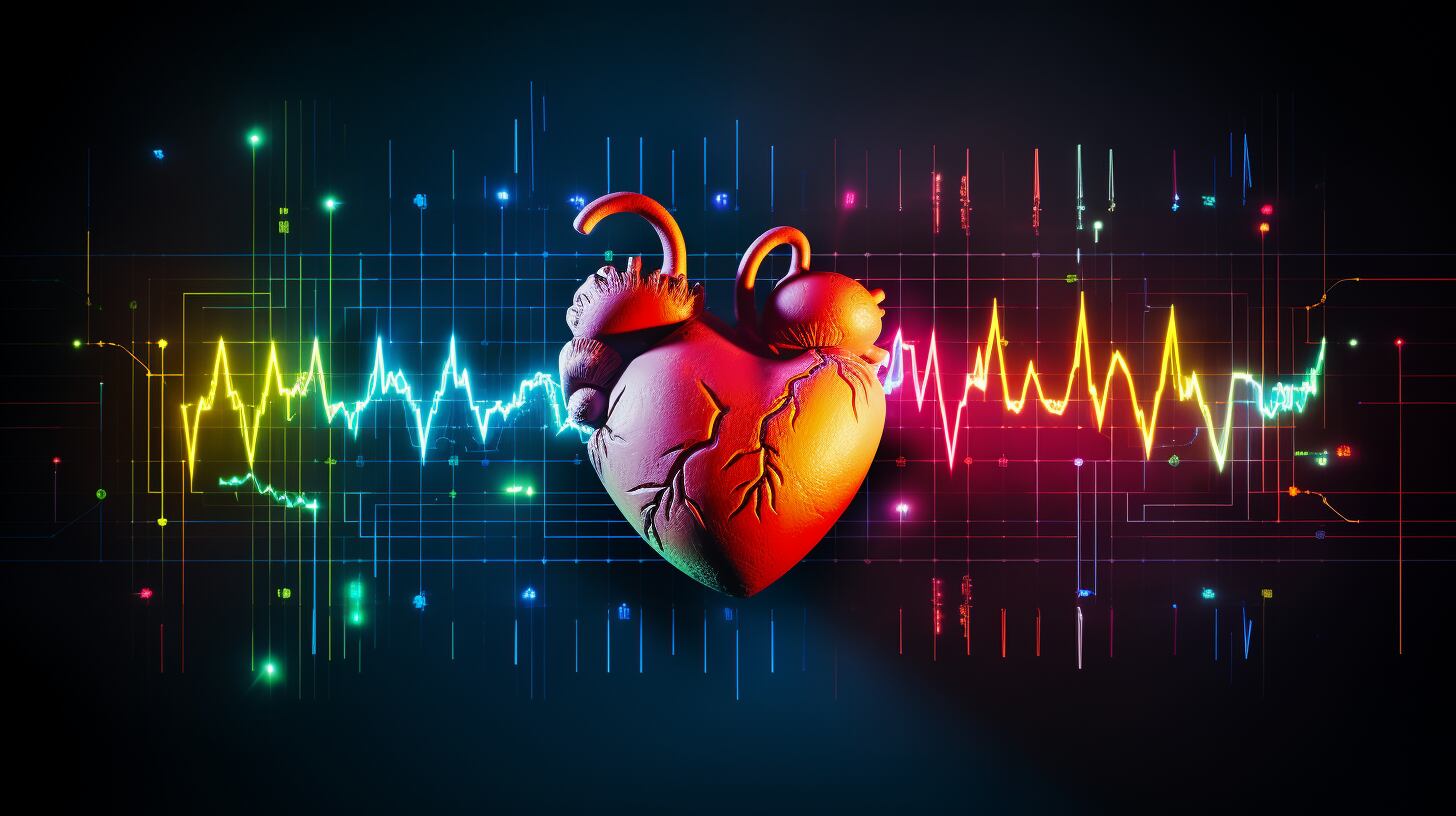 Imagen de un corazón en un vibrante electrocardiograma, destacando la importancia de la salud cardíaca y la vida sana para la longevidad. (Imagen ilustrativa Infobae)