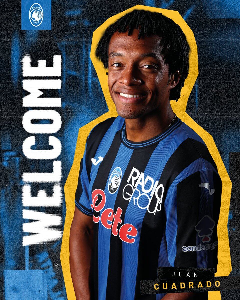 Juan Guillermo Cuadrado sumará su sexto equipo en el fútbol italiano - crédito Atalanta