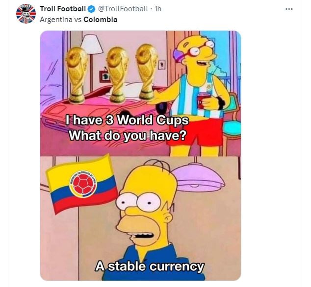 memes argentina colombia bicampeón copa américa