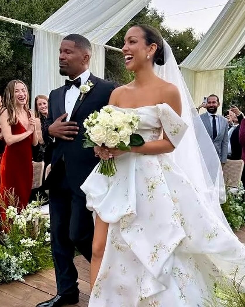 La emoción del actor Jamie Foxx al acompañar a su hija al altar