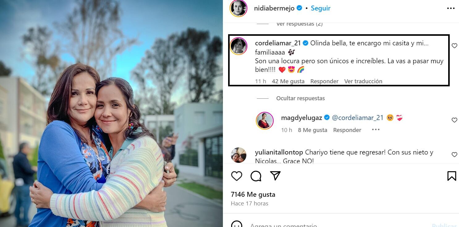 Mónica Sánchez hace conmovedor pedido a Nidia Bermejo. IG