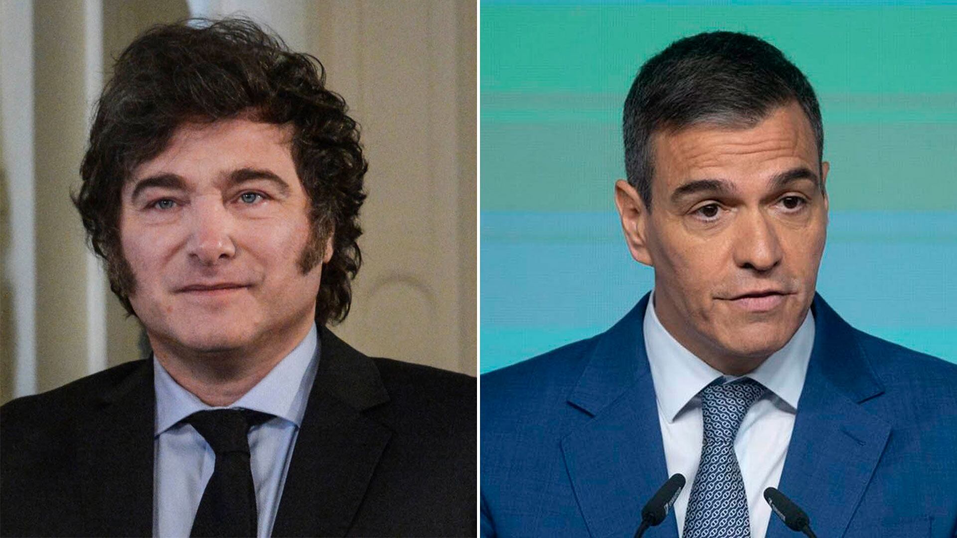 Javier Milei y Pedro Sánchez para cambiar