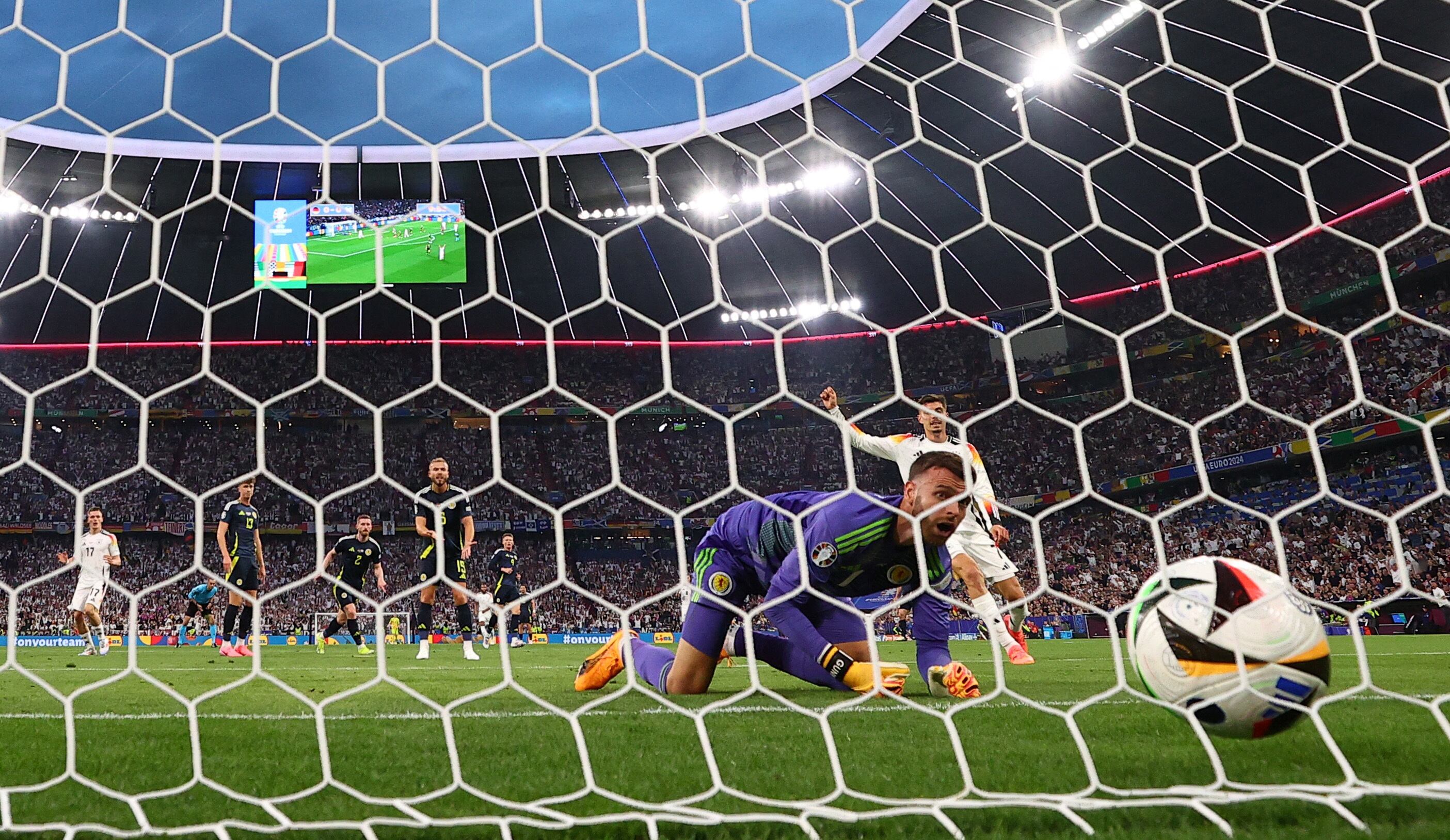 Florian Wirtz marca el primer gol de la Eurocopa 2024. (Reuters)