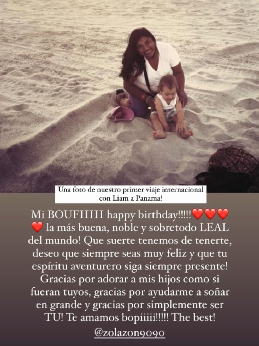 Natalie Vértiz le dedicó tierno mensaje a su trabajadora del hogar por su cumpleaños. Instagram.