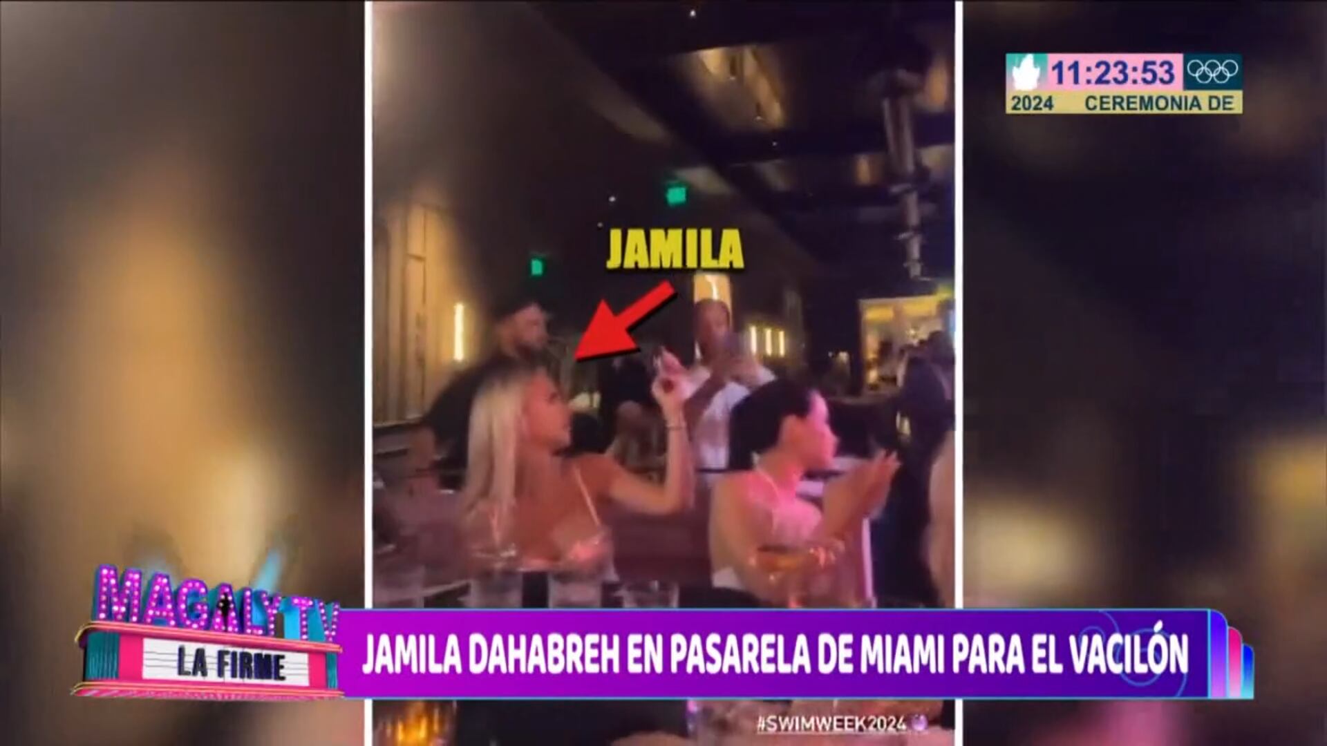 Jamila Dahabreh en desfile de lencería.