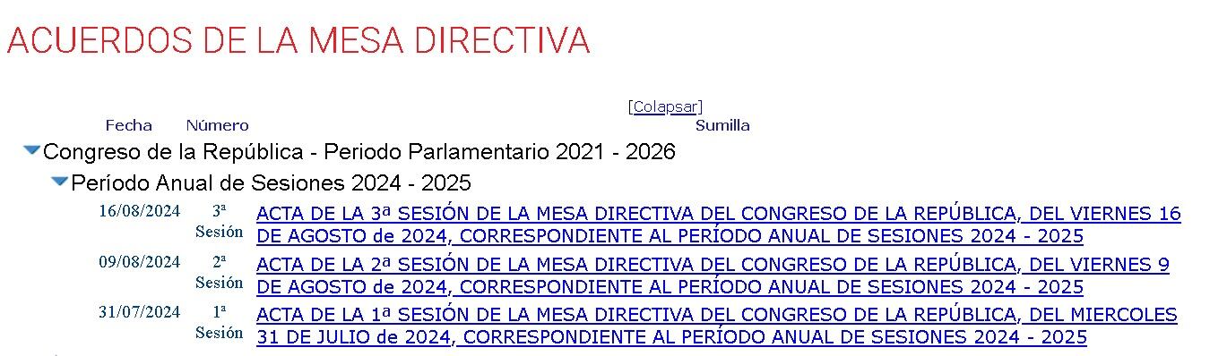 Acta de implementación del Centro de Modalidades Formativas no figura en el portal del Congreso.