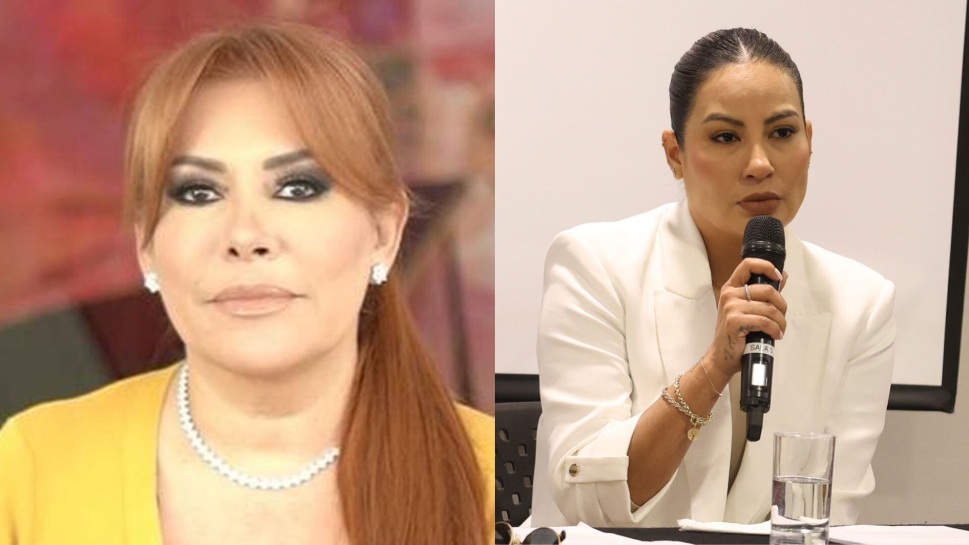 Magaly Medina respalda denuncia de Pamela López contra Christian Cueva. (Carlos Diaz/Infobae Perú)