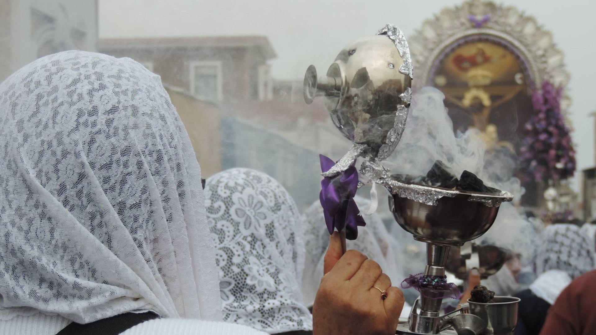 Espiritual de las Sahumadoras del Señor de los Milagros 
Foto: Asociación de Peregrinos Virgen de la Puerta de Otuzco "Camina Conmigo"