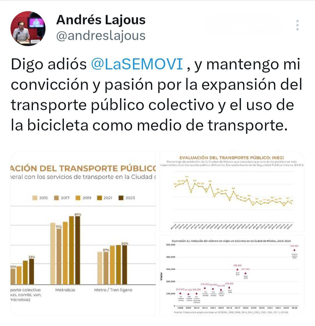 En redes sociales, el titula de la Secretaría de Movilidad expone los avances de la red de transportes en Cdmx.