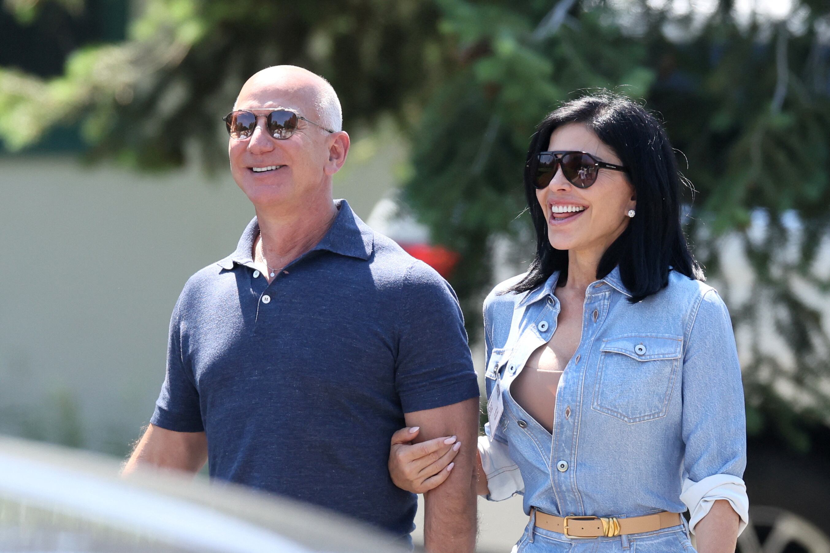 Jeff Bezos and Lauren Sanchez en la Conferencia de Sun Valley (Idaho, Estados Unidos)