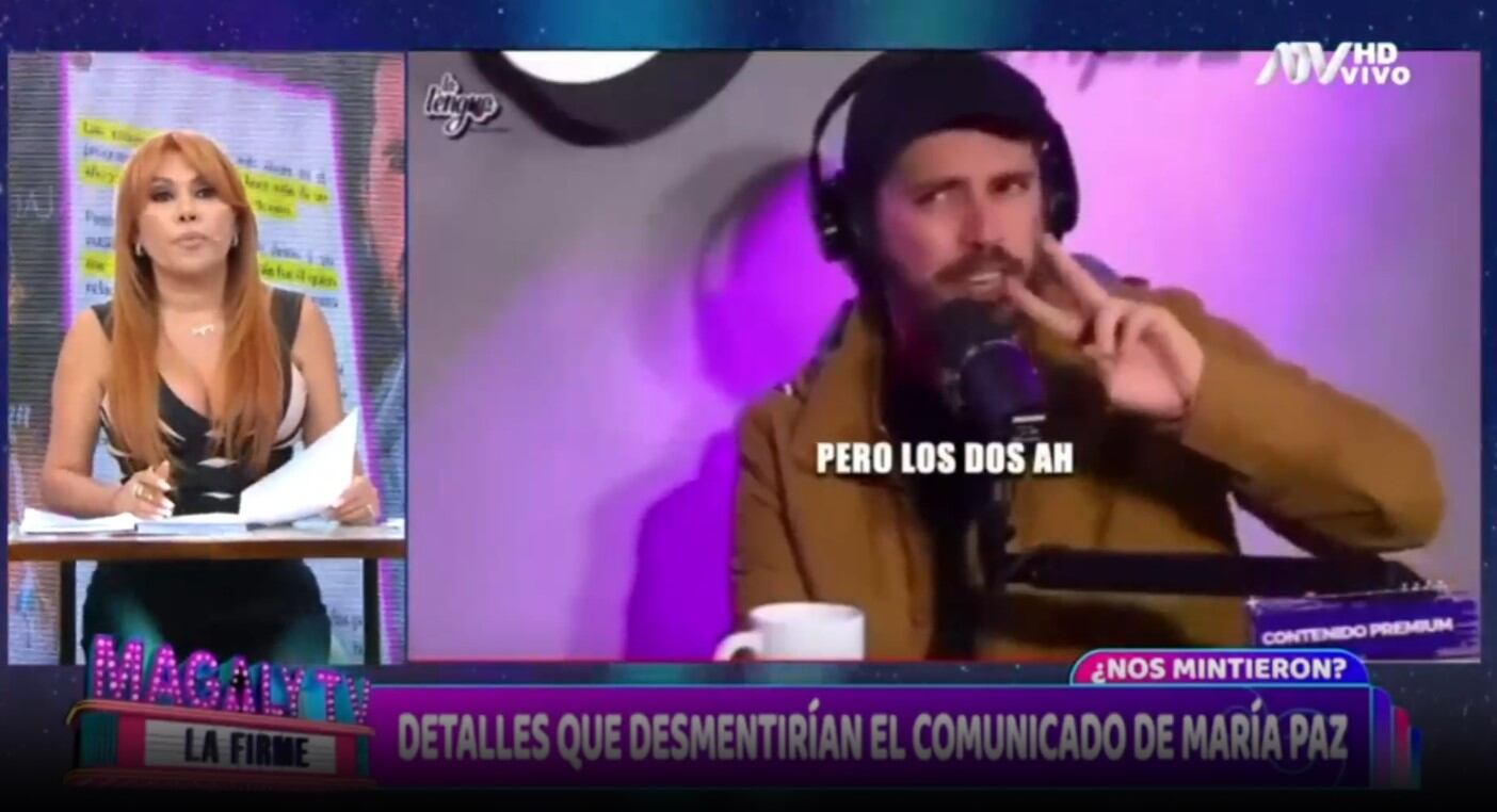 Magaly Medina a Jesús Alzamora por ampay: “¿Por qué él está tan callado y ella sale a disculparlo?”. (Captura: Magaly TV La Firme)