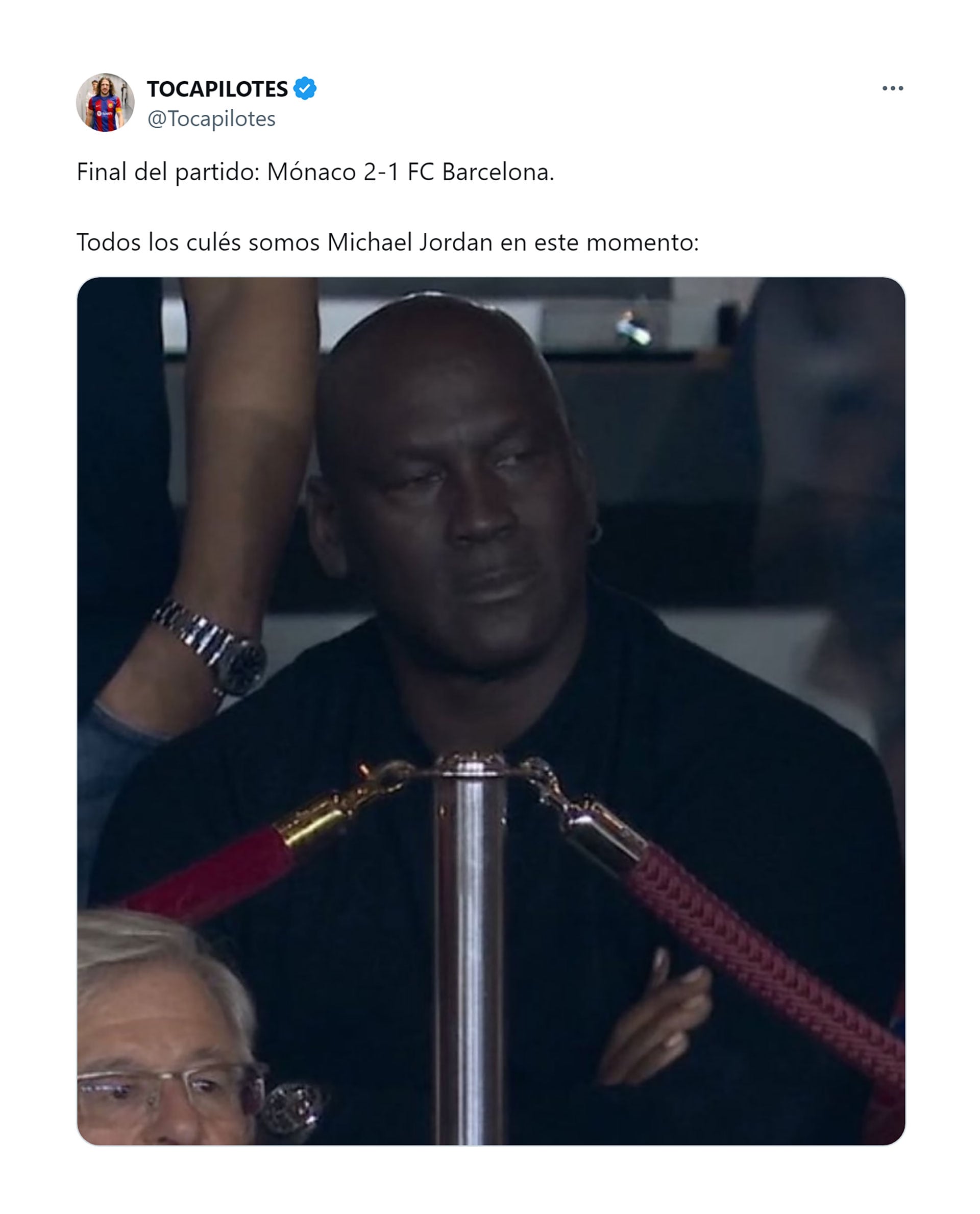 Michael Jordan en la derrota del Barcelona