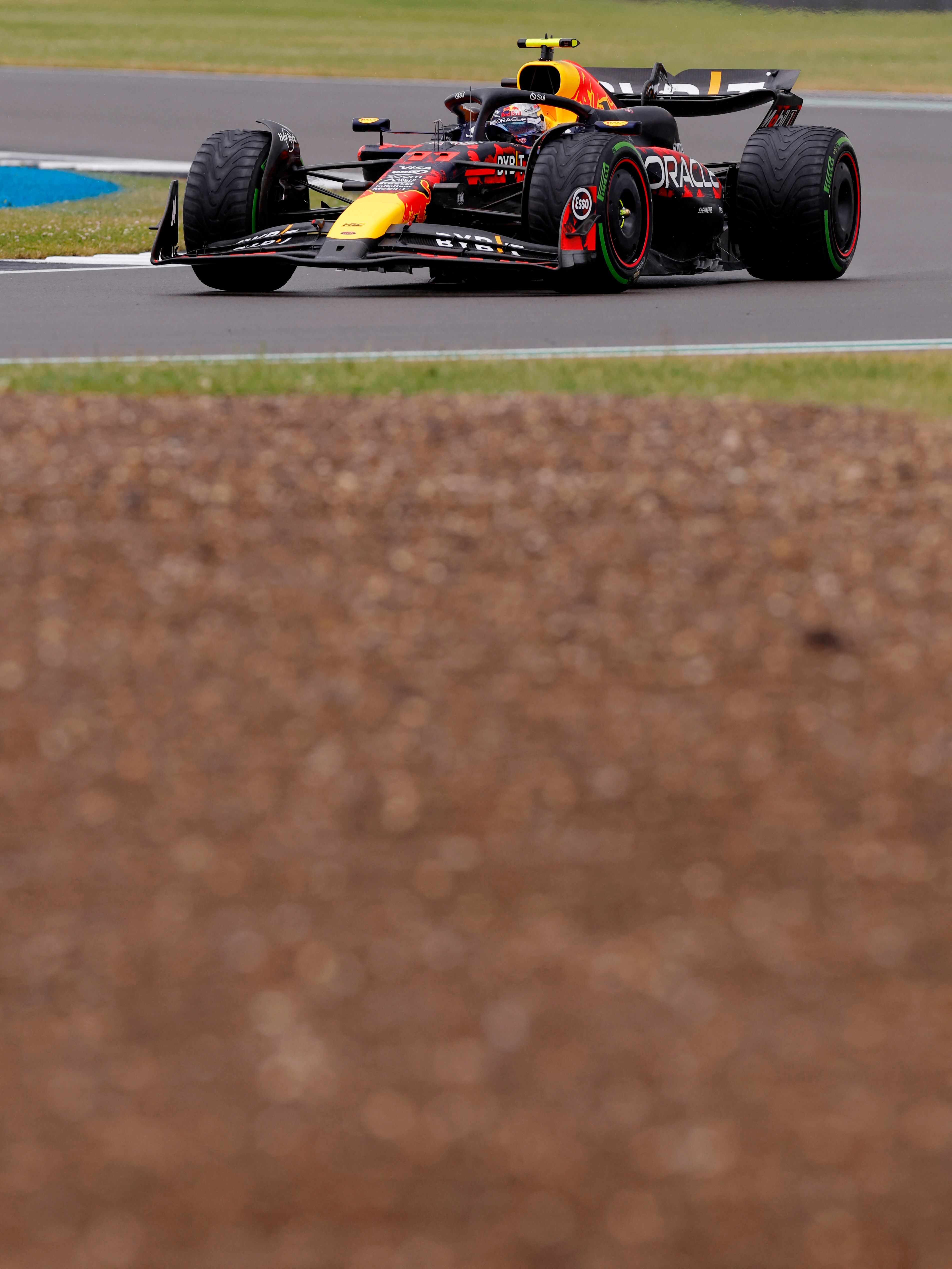 Formula One F1 - British Grand Prix - Silverstone Circuit, Silverstone, Britain - July 6, 2024 Red Bull's Sergio Perez during practice REUTERS/Andrew Couldridge