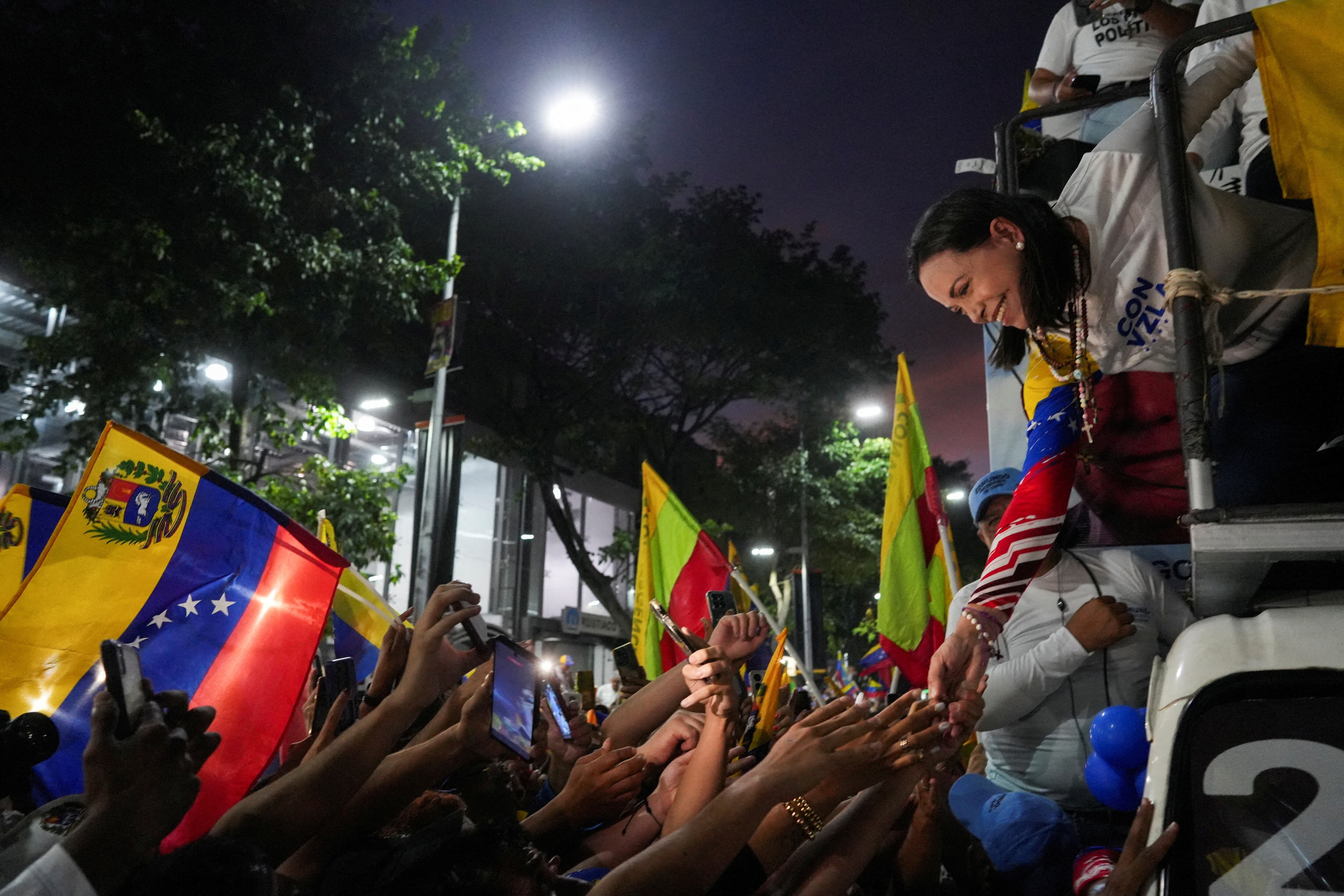 María Corina Machado recorrió el país llamando a votar por Edmundo González Urrutia (REUTERS/ARCHIVO)