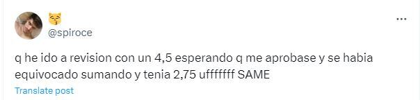 Pidió la revisión de un examen pero no salió como esperaba (X: @spiroce)