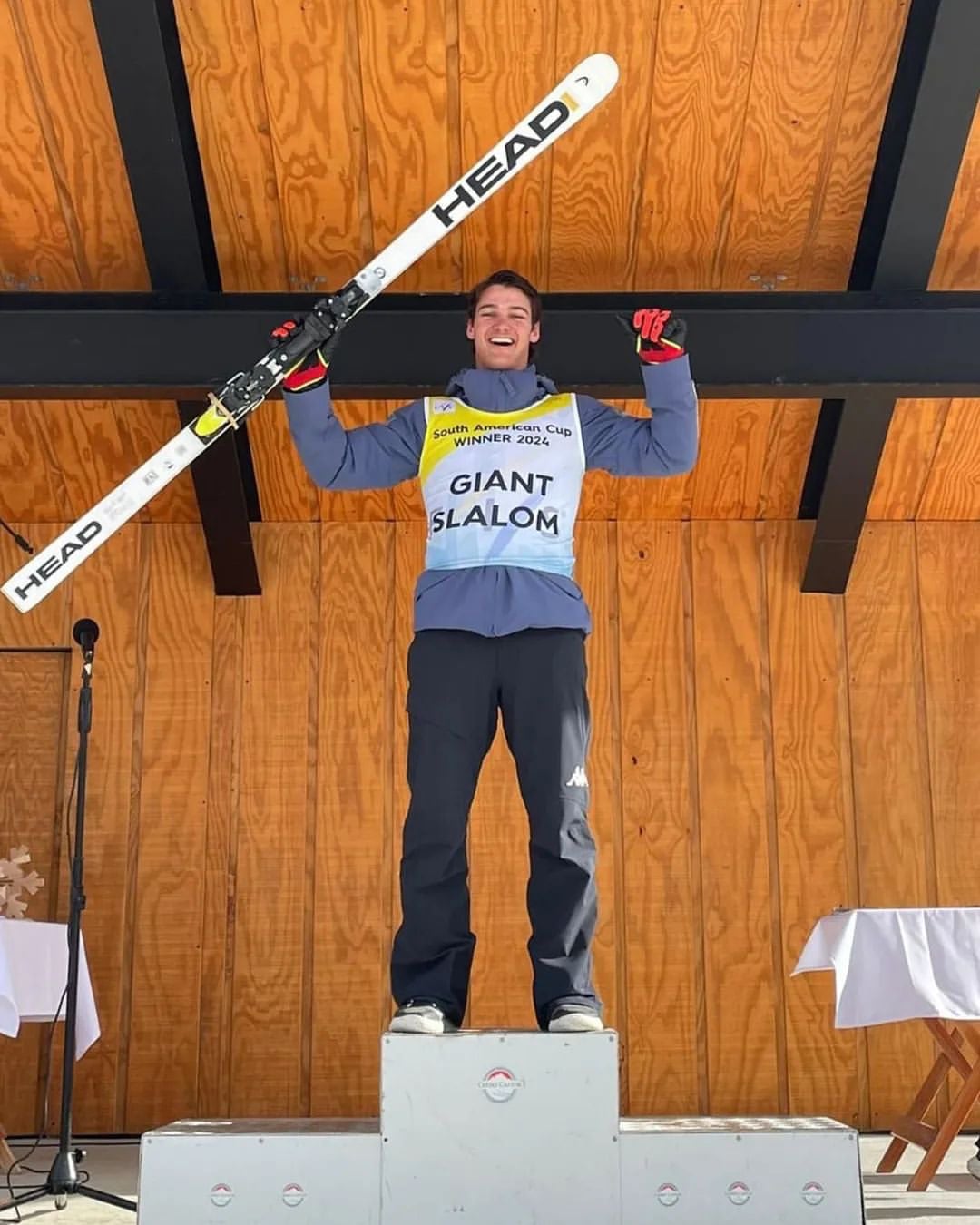 Tiziano Gravier se consagró Campeón Sudamericano 2024 de esquí alpino