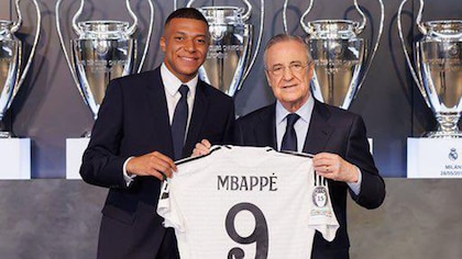 El Real Madrid presenta a Kylian Mbappé en el Bernabéu