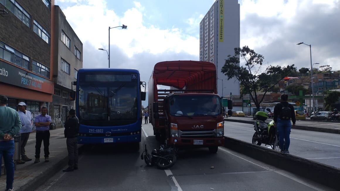 Siniestro en las vías de Bogotá - crédito Tránsito Bogotá