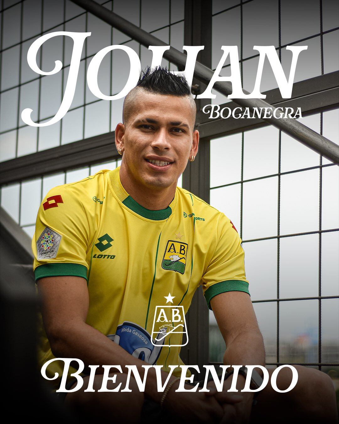 El volante Johan Bocanegra fue confirmado por parte del Atlético Bucaramanga en horas de la tarde del 2 de julio crédito @ABucaramanga/X