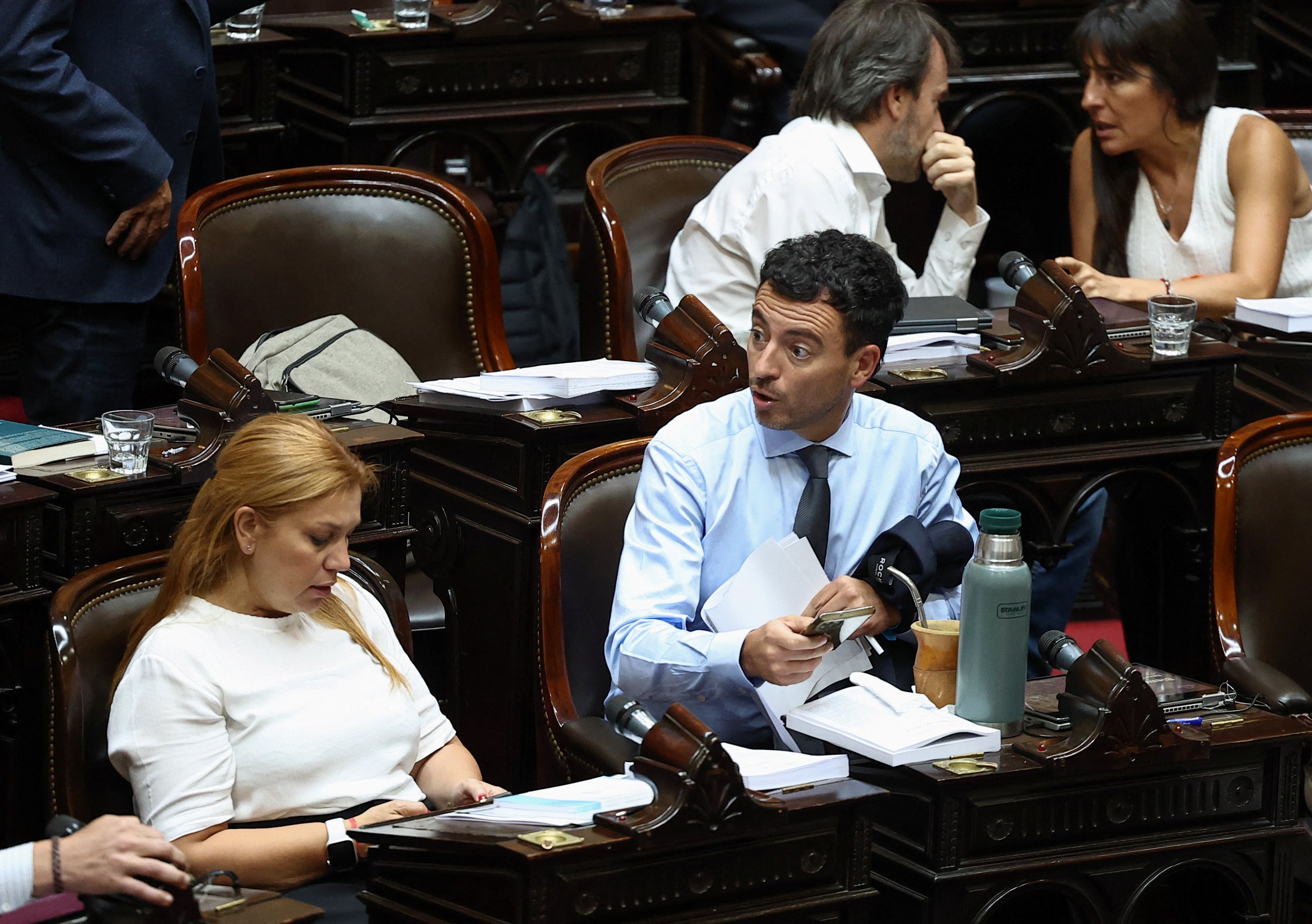 Rodrigo de Loredo y Karina Banfi, del bloque UCR