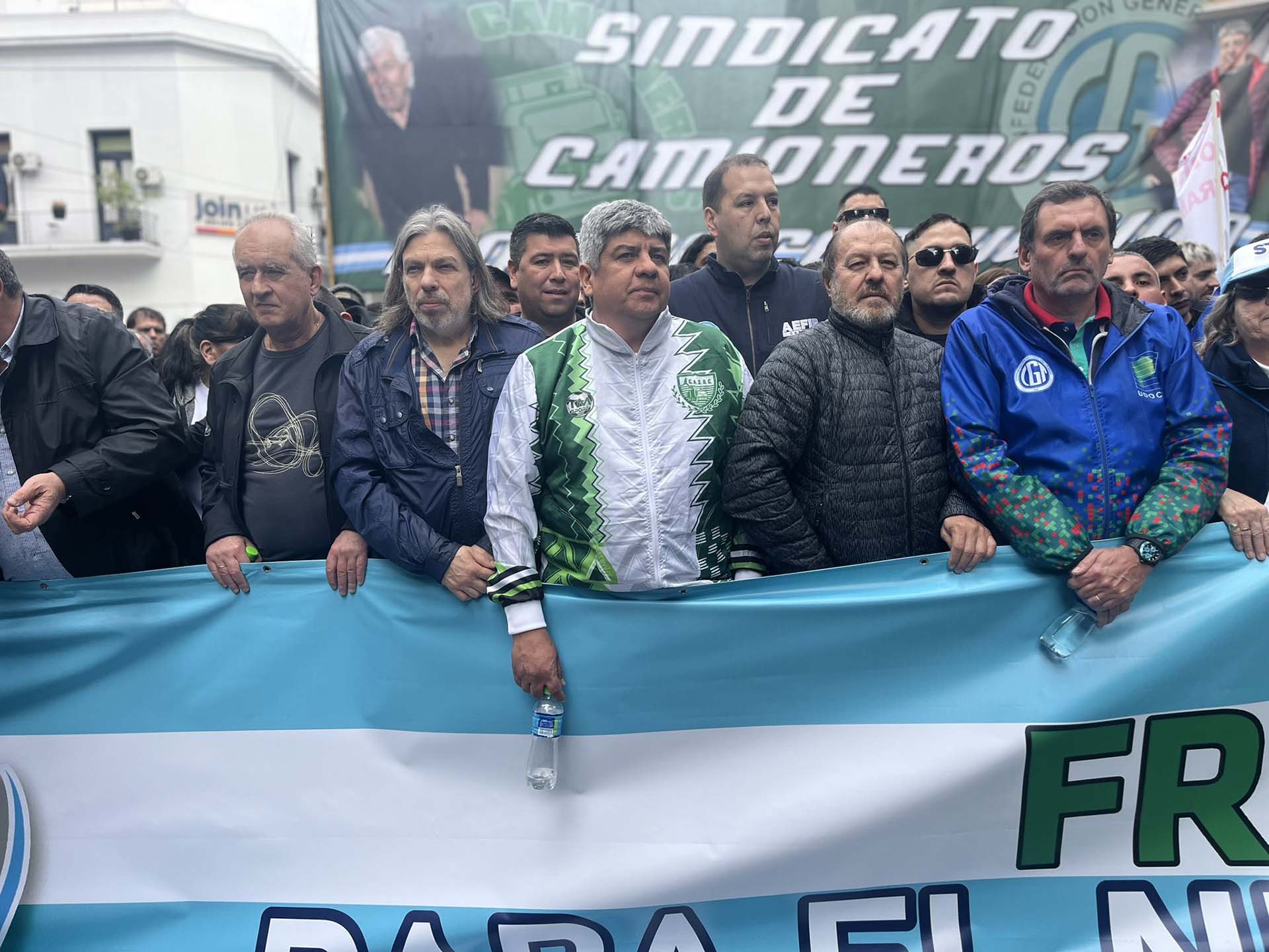 Pablo Moyano en la marcha al Congreso