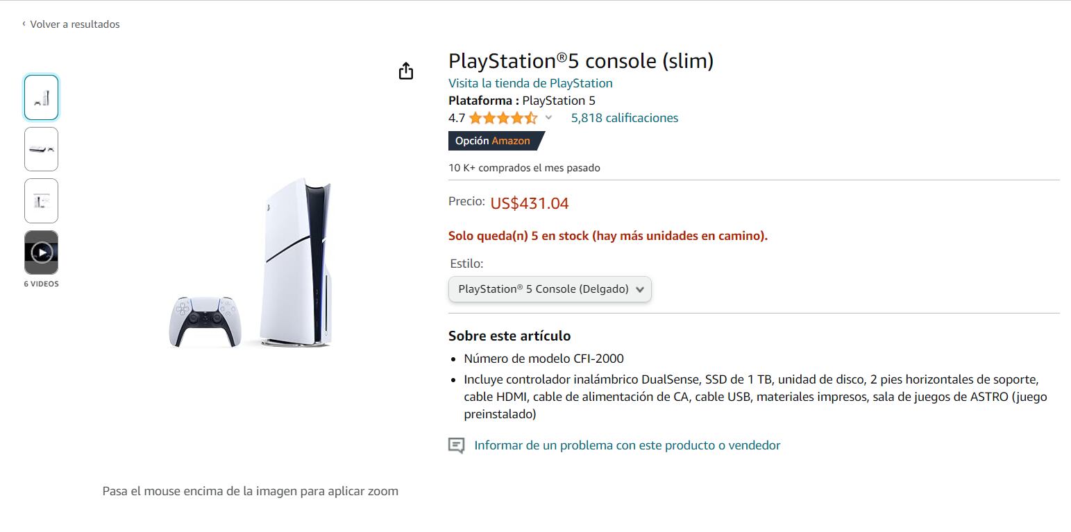 PlayStation tiene una tienda oficial en Amazon. (Amazon)