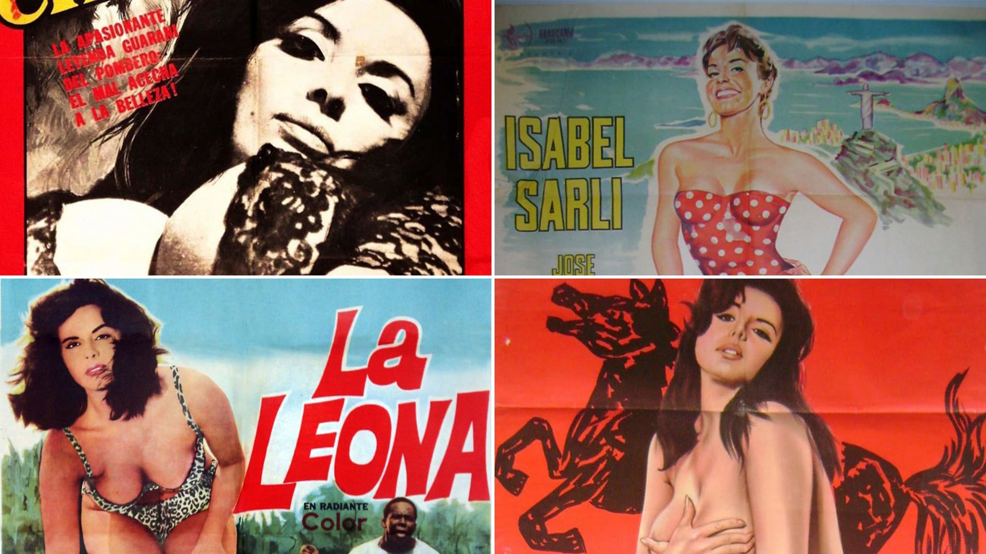 Los posters de Isabel Sarli en sus diferentes películas
