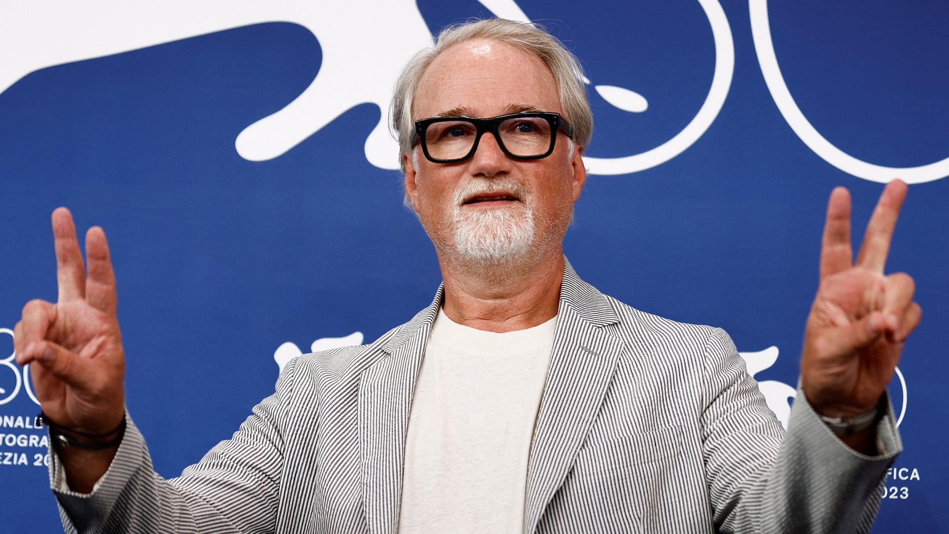 The 80th Venice Film Festival - Photocall for the film "The Killer" in competition - Venice, Italy, September 3, 2023 - Director David Fincher poses. REUTERS/Yara Nardi