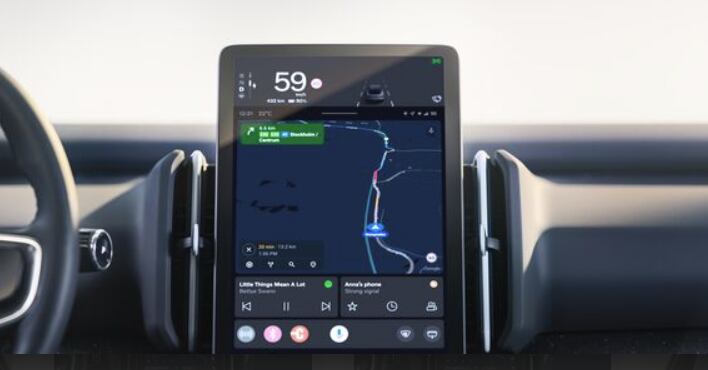 Carplay de Apple y Android Auto se pueden usar en el vehículo (Volvo)