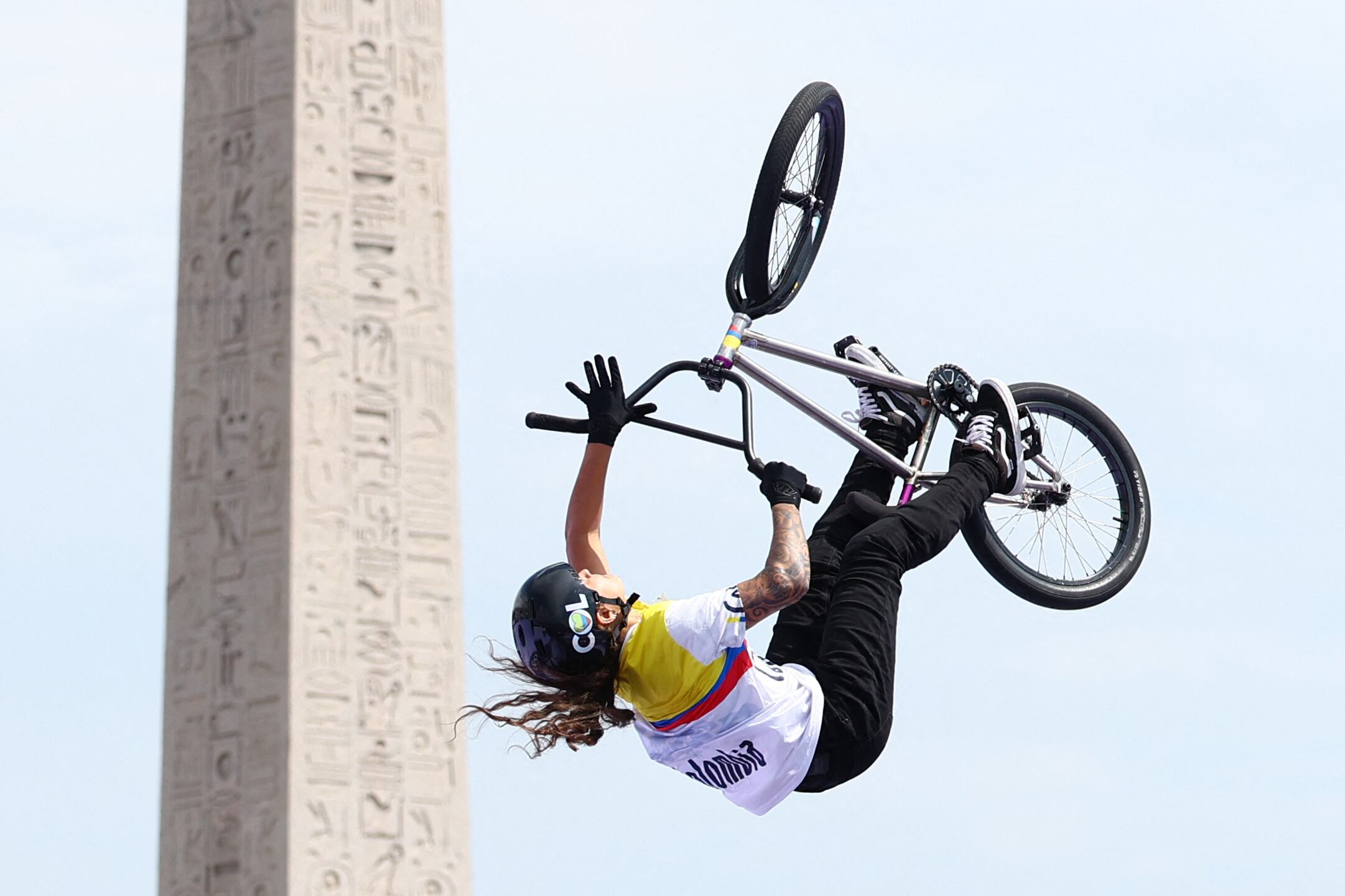 Queen Saray en su primera rutina en la final de BMX Freestyle - crédito REUTERS/Esa Alexander