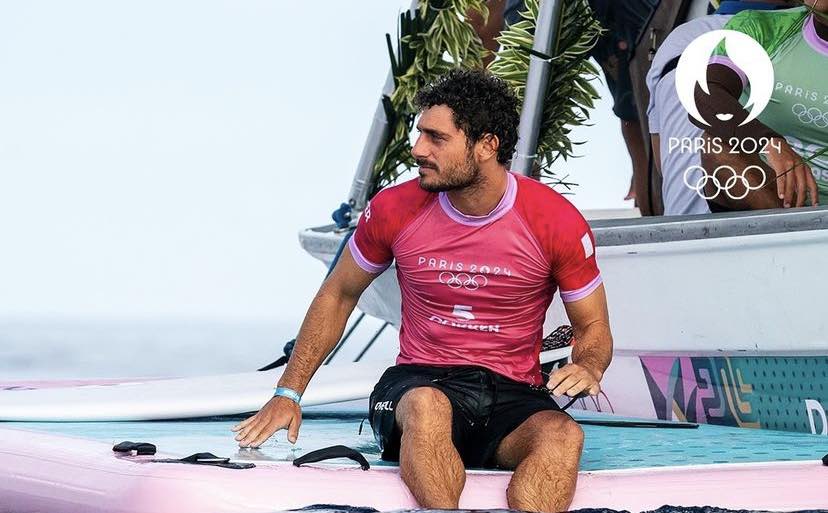 Alonso Correa quedó en la cuarta posición de surfing en los Juegos de París 2024. - Crédito: Difusión