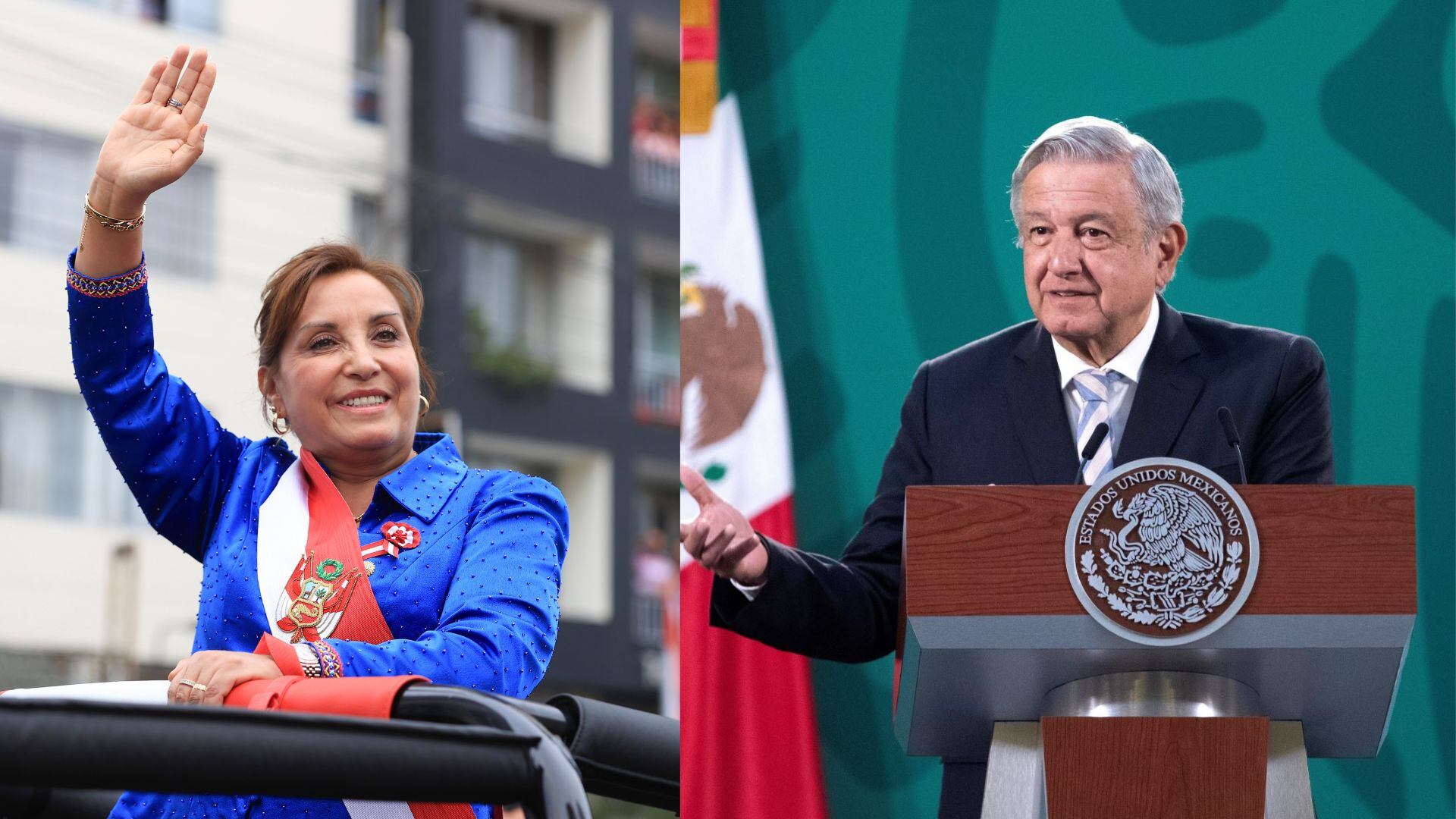 AMLO insiste en no reconocer el gobierno de Dina Boluarte y la llama usurpadora (Composición: Carlos Oré Arroyo/Infobae)