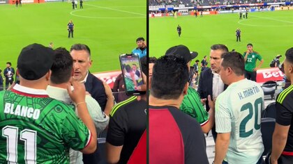 Así fue la pelea de Chaco con aficionados que criticaron a Santi Giménez al término del México vs Ecuador