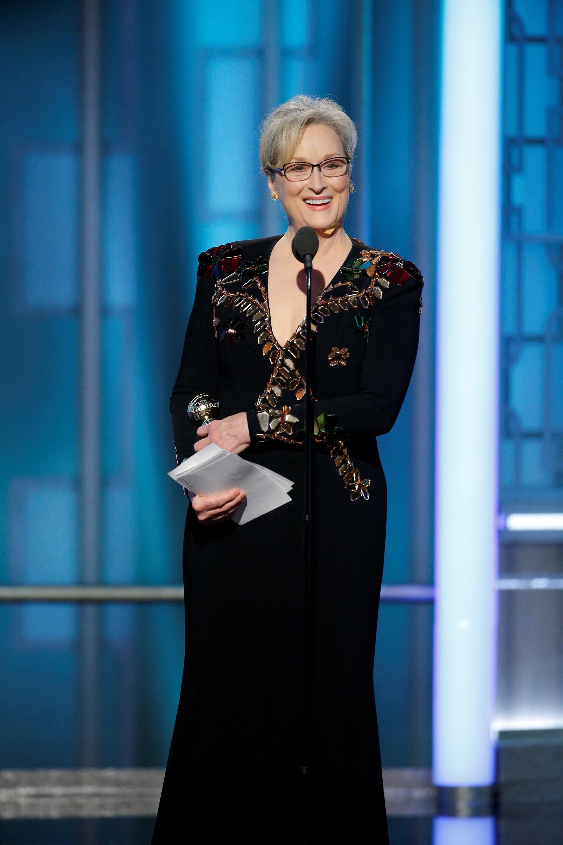 Meryl Streep en los Golden Globe Awards de 2017 (Foto: Reuters)