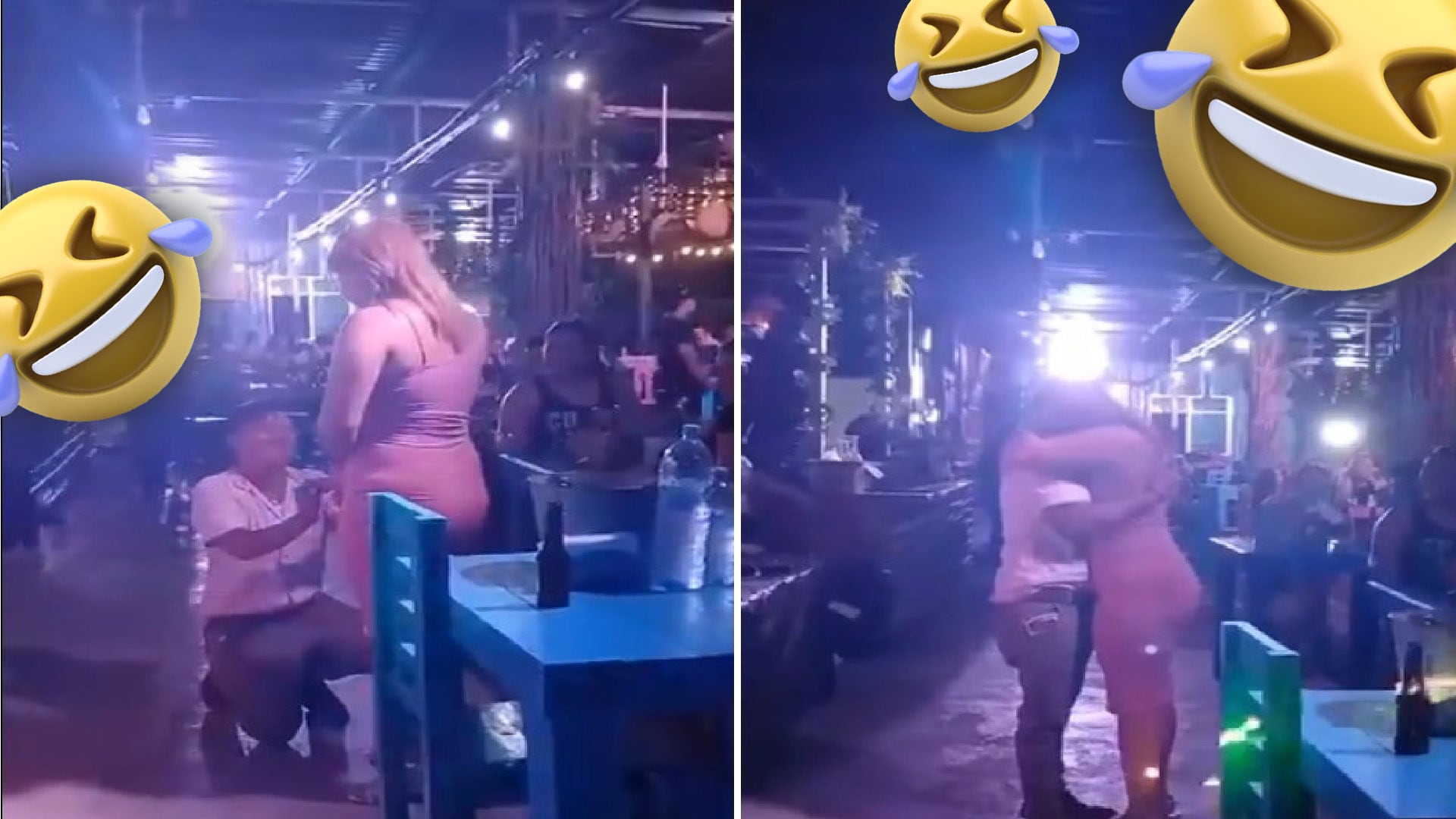 Un hombre pide matrimonio a bailarina exótica en Bar de Tabasco y se hace viral 