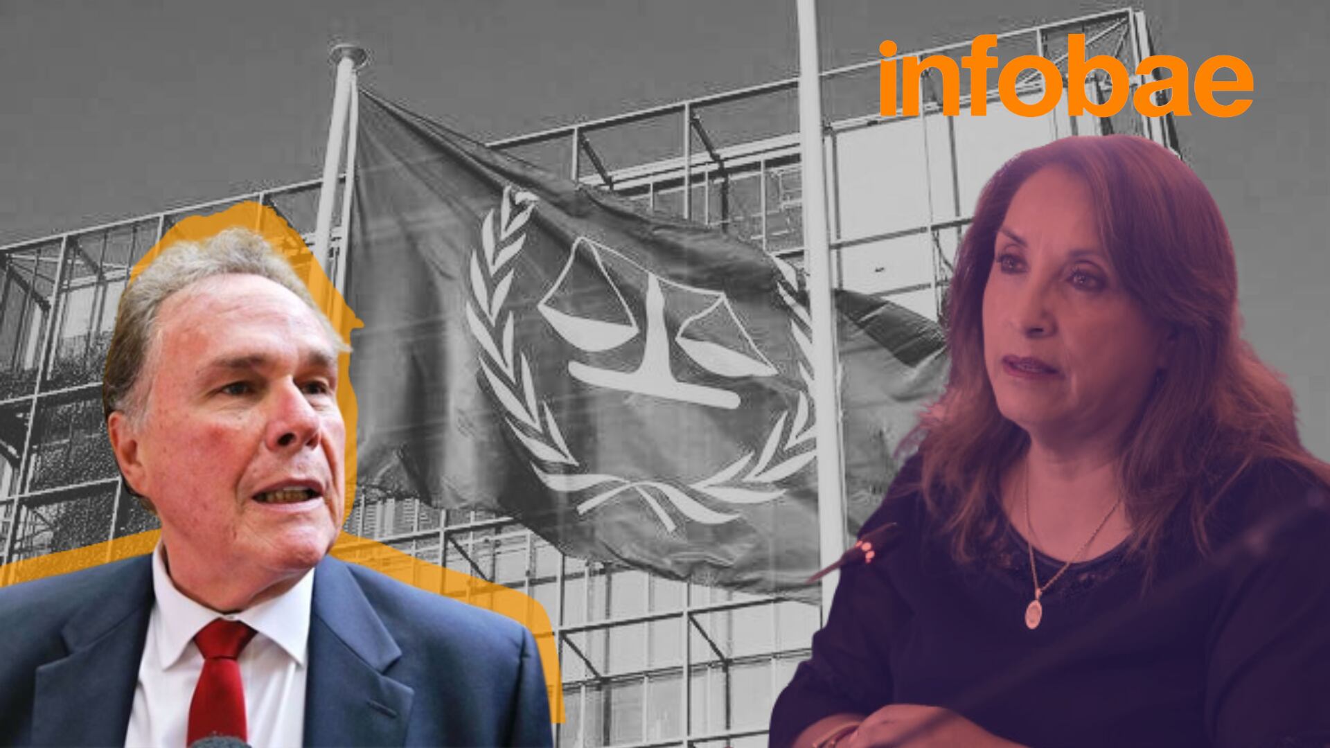 Harold Forsyth planea llevar a Dina Boluarte ante los tribunales internacionales. Composición Infobae.