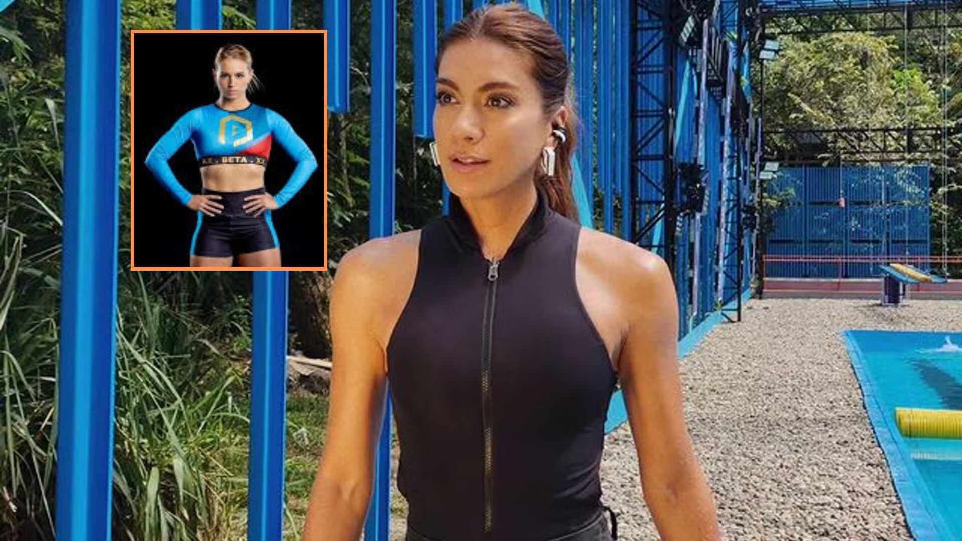 Andrea Serna, presentadora del 'Desafío XX' en un montaje de Infobae Colombia