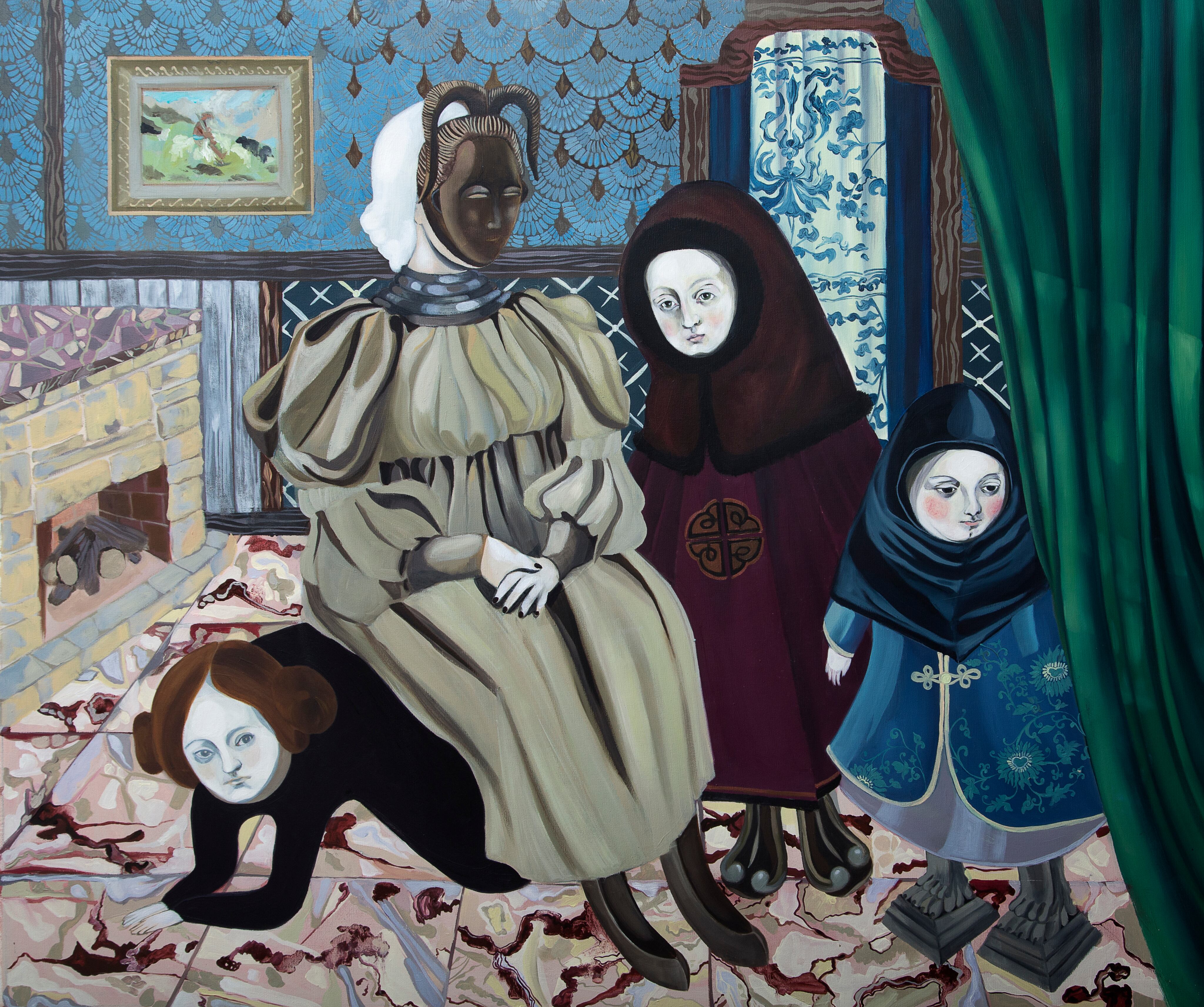 Verónica Gómez. El Hogar de las Niñas Mueble_óleo sobre lienzo_85 cm x 100 cm_2022